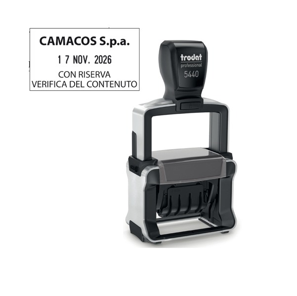 Timbro Professional 4.0 5440 Datario - 49x28 mm - 4 mm - personalizzabile - autoinchiostrante - Trodat®