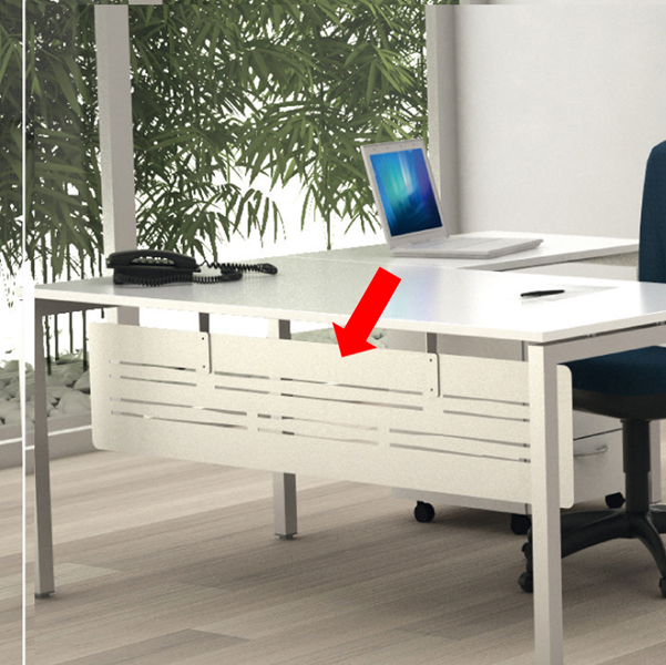 Controventatura metallica Easy Plus - per scrivania L160 cm - 148x30 cm - bianco - Artexport