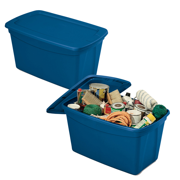 Contenitore multiuso ToteBox - 82,4x50,5x44 cm - blu - Terry