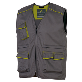 Gilet da lavoro Panostyle® M6GIL - sargia/poliestere/cotone - taglia M - grigio/verde - Deltaplus