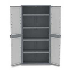 Armadio XL Jumbo 2900UM - da interni ed esterni - 89,7x53,7x180 cm - plastica - grigio - Terry