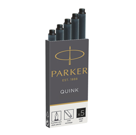 Cartucce quink permanente - nero - 5 pezzi - Paker