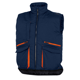 Gilet imbottito Sierra 2 - tela/poliestere/cotone foderato - taglia M - blu/arancio - Deltaplus