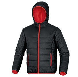 Piumino imbottito Doon - poliammide foderato - taglia XXL - nero/rosso - Deltaplus