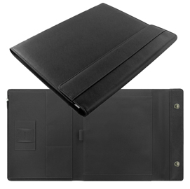 Portablocco Saffiano - similpelle - 32,1x25,5x3cm - chiusura magnetica - nero - Filofax