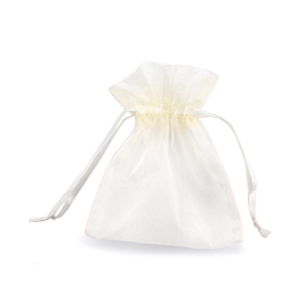 Sacchetti organza Milly - 8,5x10cm - avorio - 20 sacchetti - PNP