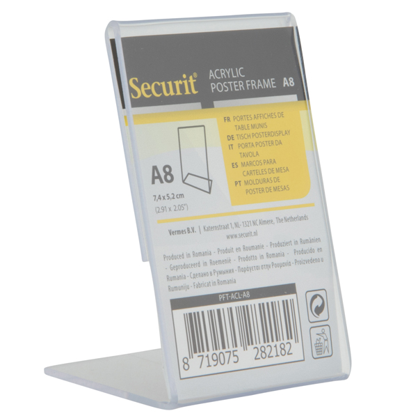 Display a L - 8x5,2x 4,1 cm (A8) - Securit