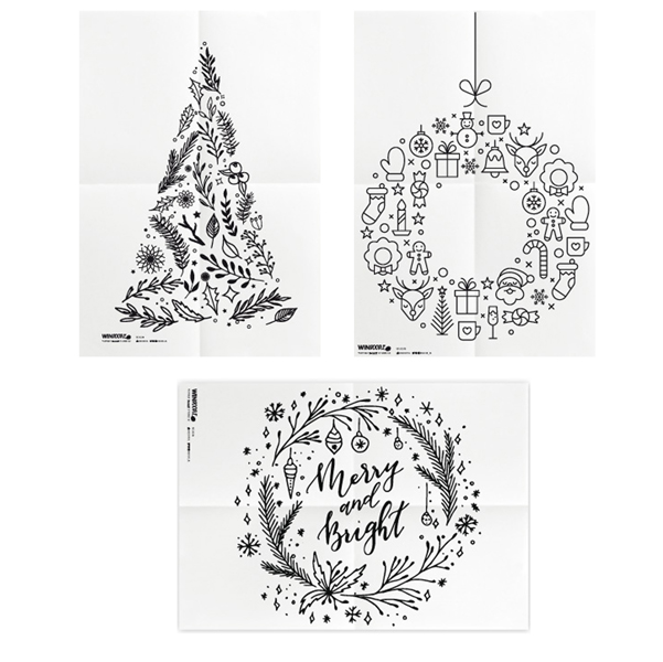 Set 3 stencil - fuglio A2 - \NATALE\ - Securit