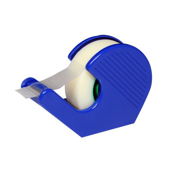 Dispenser Per Nastro Adesivo 39 Cm, 2 Metri Di Nastro, Colore Viola, Con Taglierina Dentellata