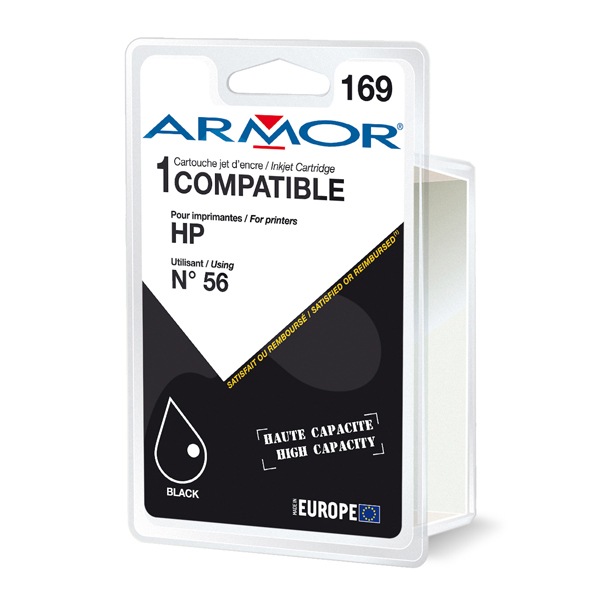 Armor - cartuccia per HP n. 56 - photosmart 7760, 21ml - nero