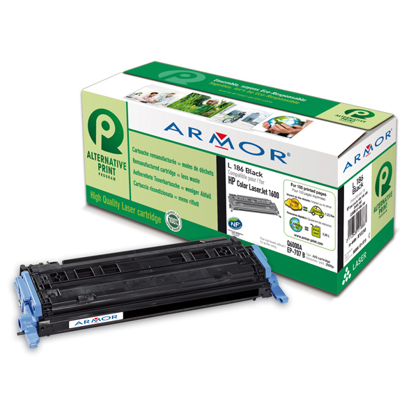 Armor - toner per HP - Color Laserjet 1600, 2600, 2605 / Canon lbp 5000 - nero