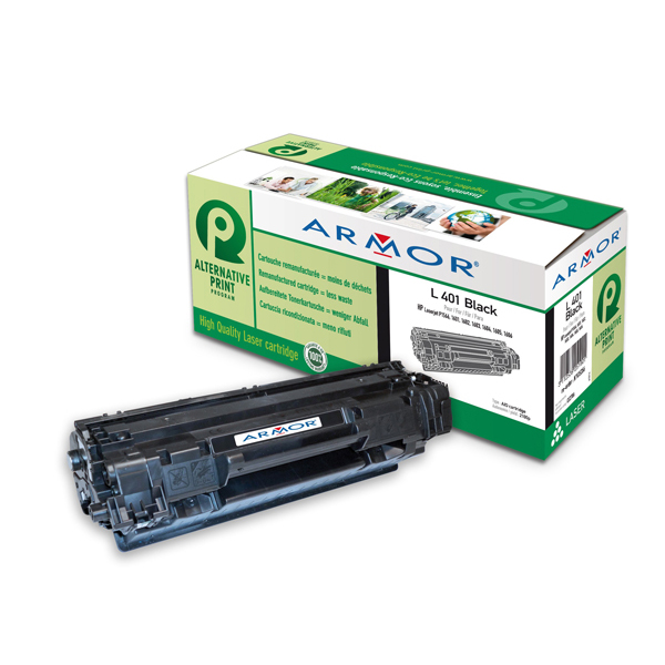 Armor - toner per HP - Laserjet p1566, 1601 - nero