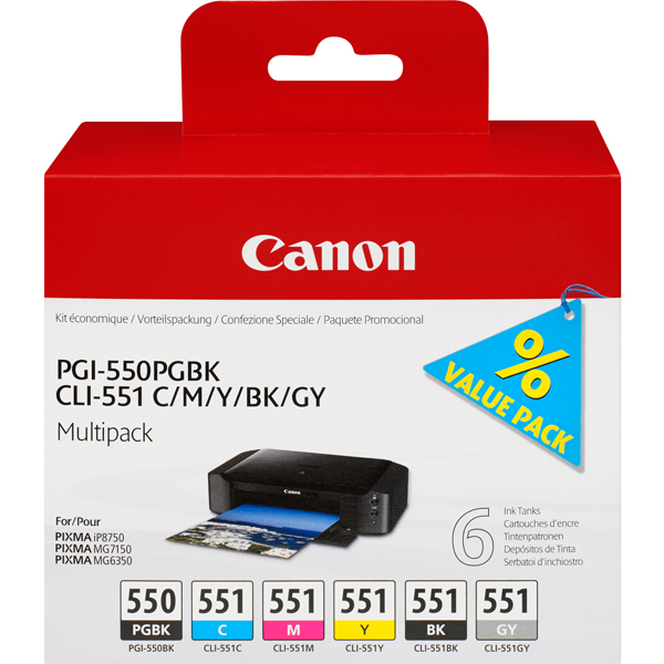 Canon - Cartucce ink - C/M/Y/K/GR - 6496B005