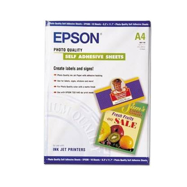 Epson - Self-Adhesive Photo Paper - A4 - 10 Fogli - C13S041106