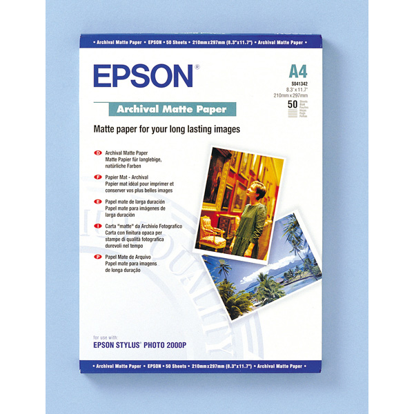 Epson - Archival Matte Paper - A4 - 50 Fogli - C13S041342