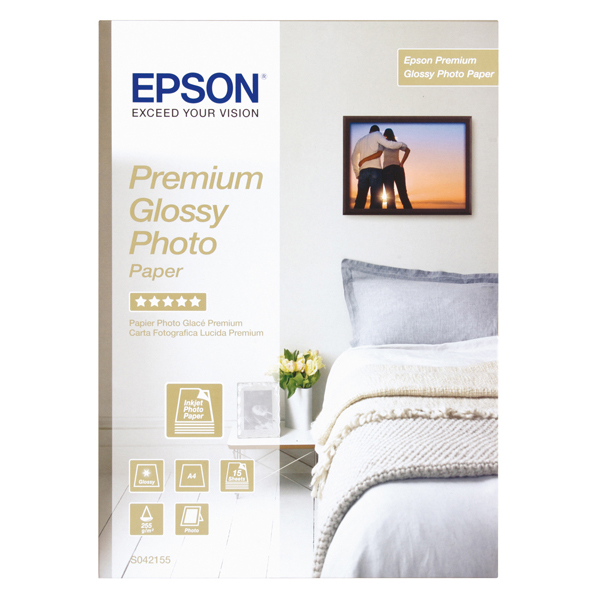 Epson - Premium Glossy Photo Paper - A4 - 15 Fogli - C13S042155