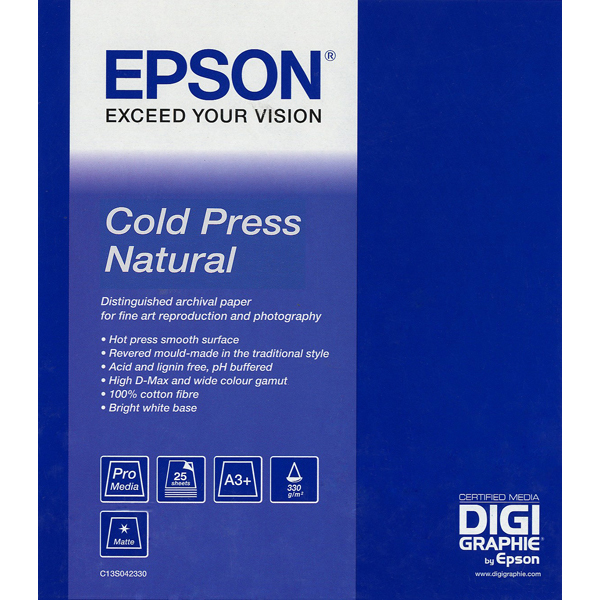 Epson - Epson Cold Press Natural Paper, in Rotoli da111,8cm (44\\) x 15, 2m - C13S042305