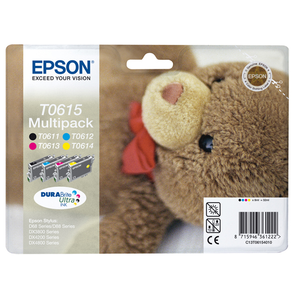 Epson - Multipack Cartuccia ink - C/M/Y/K - C13T06154010 - 8ml cad