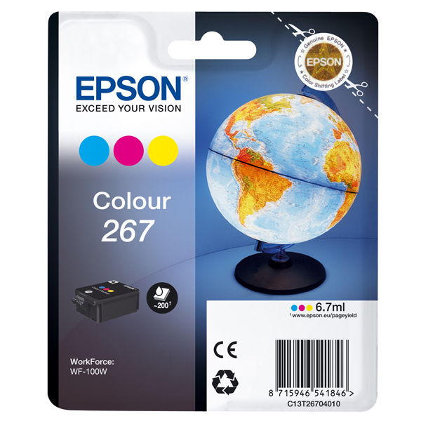 Epson - Cartuccia ink - 267 - C/M/Y -  C13T26704010  - 6,7ml