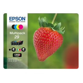 Epson - Confezioni cartucce ink - 29 - C/M/Y/K - C13T29864012 - C/M/Y 3,2ml cad - K 5,3ml
