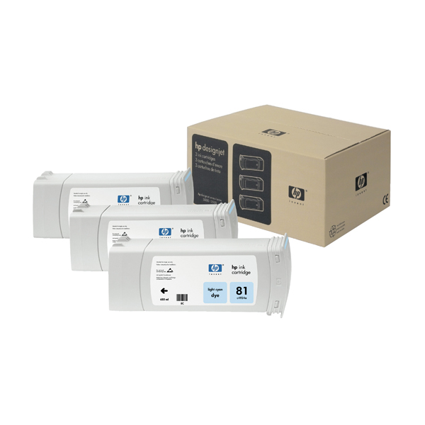 Hp - Confezione 3 cartucce ink - Ciano chiaro - C5070A - 680ml/cad