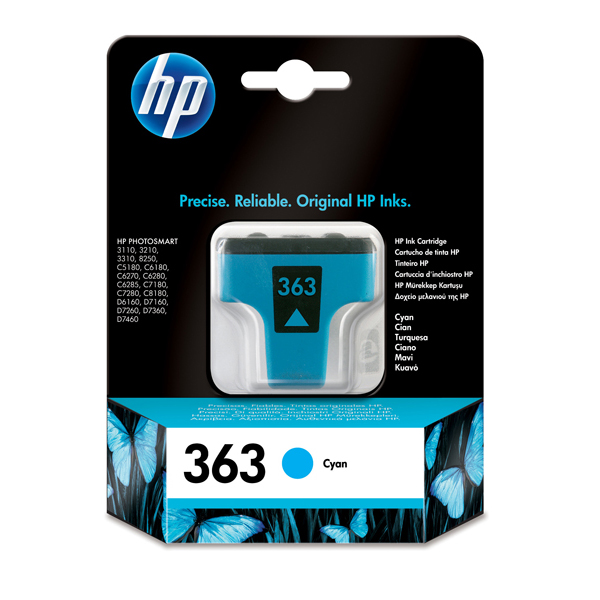 Hp - Cartuccia ink - 363 - Ciano - C8771EE - 400 pag