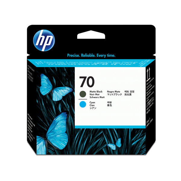 Hp - Testina di stampa - Nero opaco / Ciano - C9404A - 130ml