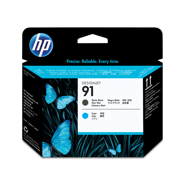 Hp - Testina di stampa - Nero opaco / Ciano - C9460A - 775 pag