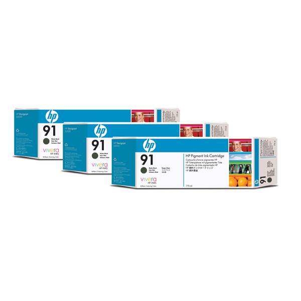 Hp - Confezione 3 cartucce ink - Nero opaco - C9480A - 775ml/cad