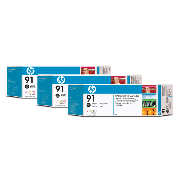 Hp - Confezione 3 cartucce ink - Nero fotografico - C9481A - 775ml/cad