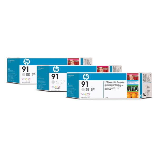 Hp - Confezione 3 cartucce ink - Grigio chiaro - C9482A - 775ml/cad