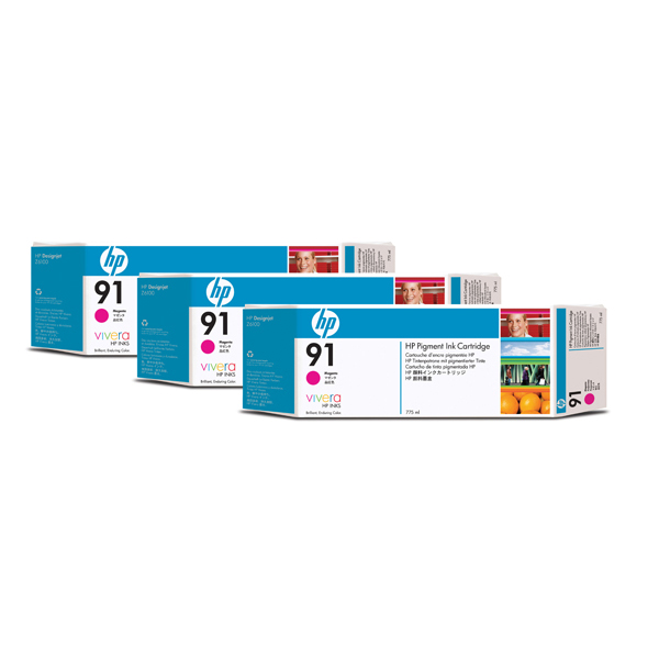 Hp - Confezione 3 cartucce ink - Magenta - C9484A - 775ml/cad