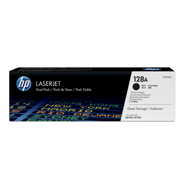 Hp - Confezione 2 Toner - 128A - Nero - CE320AD - 2.000 pag cad