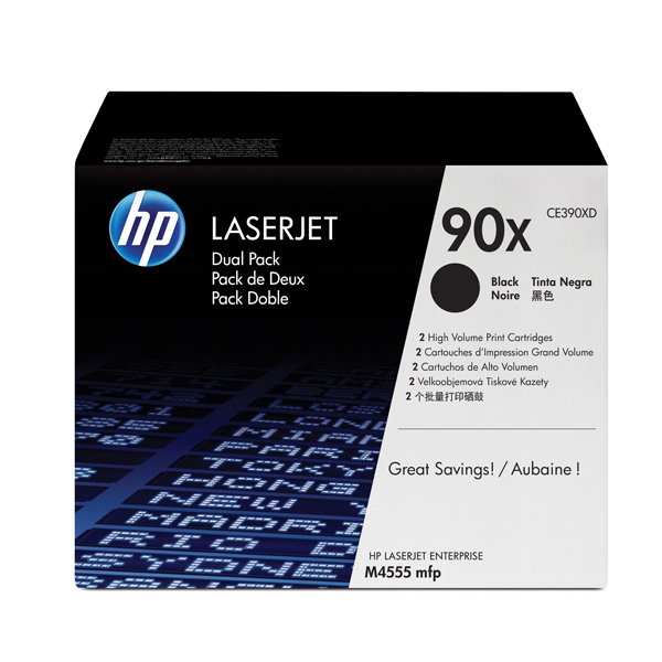 Hp - Confezione 2 Toner - 90X - Nero - CE390XD - 24.000 pag cad