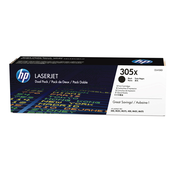 Hp - Confezione 2 Toner - 305X - Nero - CE410XD - 4.000 pag cad