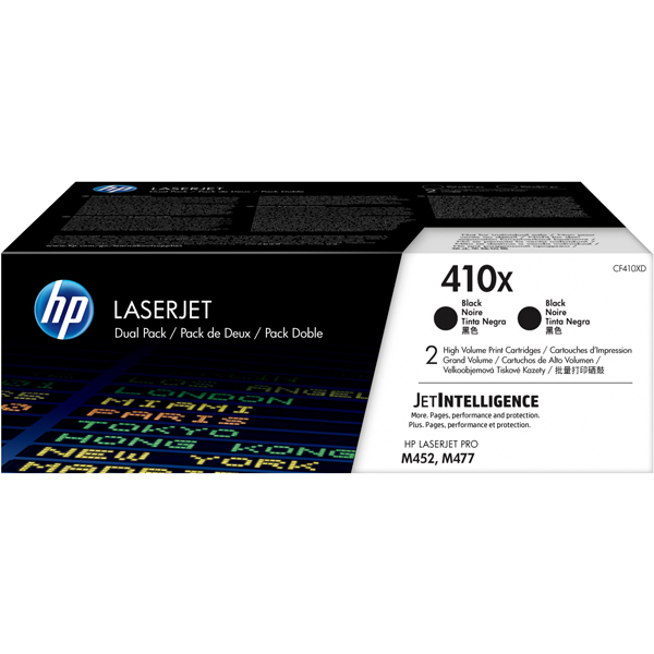 Hp - Confezione 2 Toner - 410X - Nero - CF410XD - 6.500 pag cad