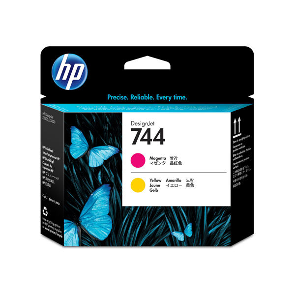 Hp - Testina - 744 - Magenta / Giallo - F9J87A - 6ml/cad