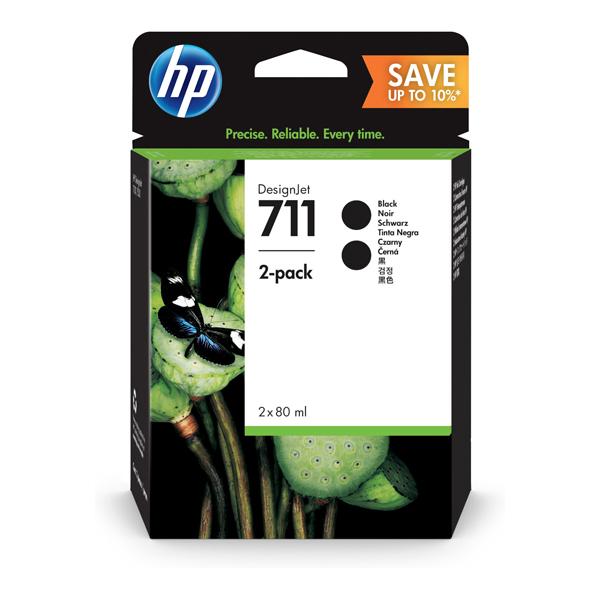 Hp - Confezione 2 cartucce ink - 711 - Nero - P2V31A - 80ml cad