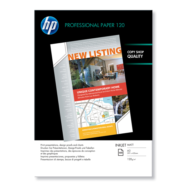 Risma carta professionale per Inkjet - opaca - A3 - 100fg - 120g - HP