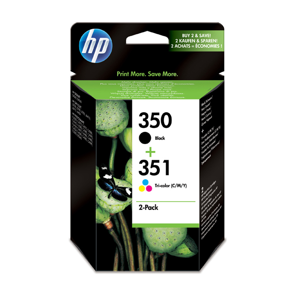 Hp - Confezione 2 cartucce ink - 350/351 - C/M/Y/K - SD412EE - C/M/Y 170 pag / K 200 pag