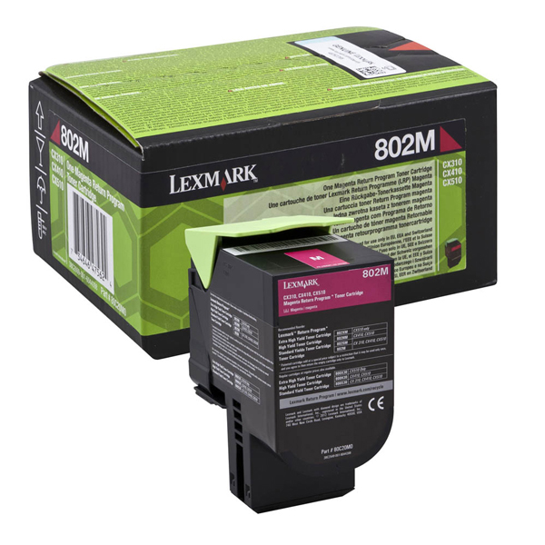 Lexmark/Ibm - Toner - Magenta - 80C20M0 - return program - 1.000 pag