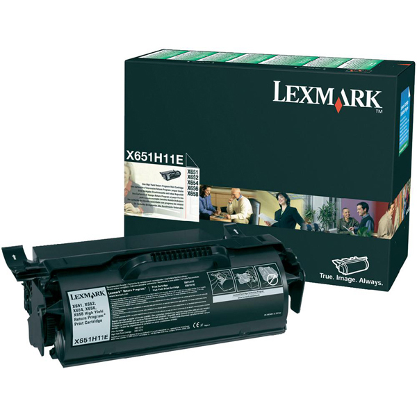 Lexmark/Ibm - Toner - Nero - X651H11E - return program - 25.000 pag