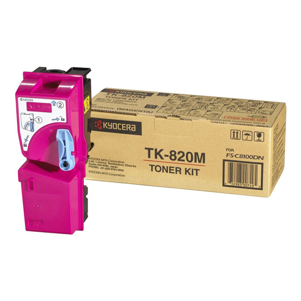 Kyocera/Mita - Toner - Magenta - TK-820M - 1T02HPBEU0 - 7.000 pag