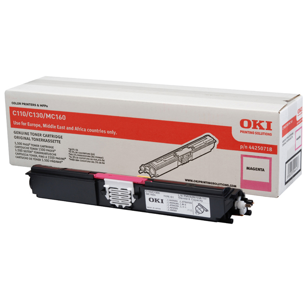 Oki - toner - 44250718 - magenta per c110/c130n capacita\ standard
