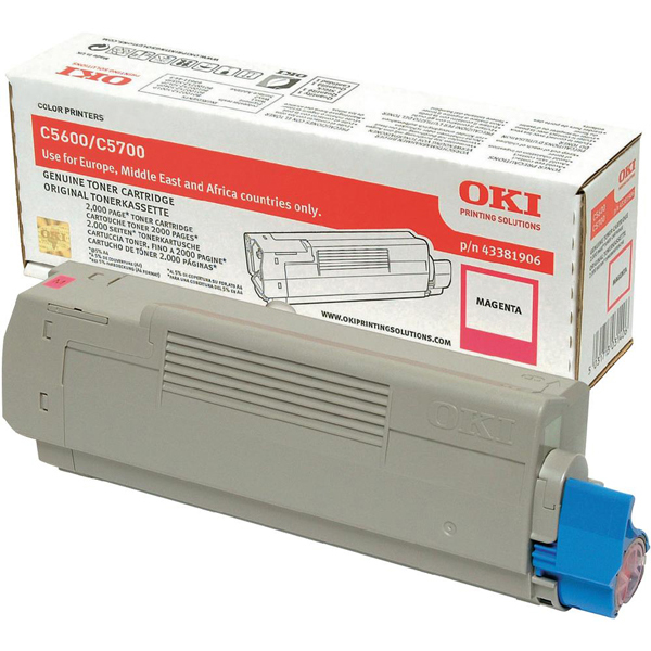 Oki - toner - 43381906 - magenta c5600/c5700