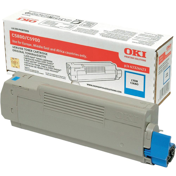 Oki - toner - 43324423 - ciano per c5800/c5900