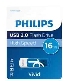 Philips - Usb 2.0 - Vivid edition - 16 GB - Blu