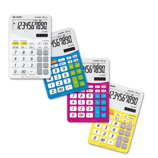 Sharp - Calcolatrice - da tavolo - Bianco - EL M332B - 10 cifre