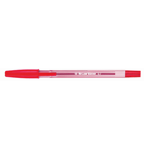 Penna a sfera con cappuccio  - punta fine 0,7mm  - rosso - Starline -  conf. 50 pezzi