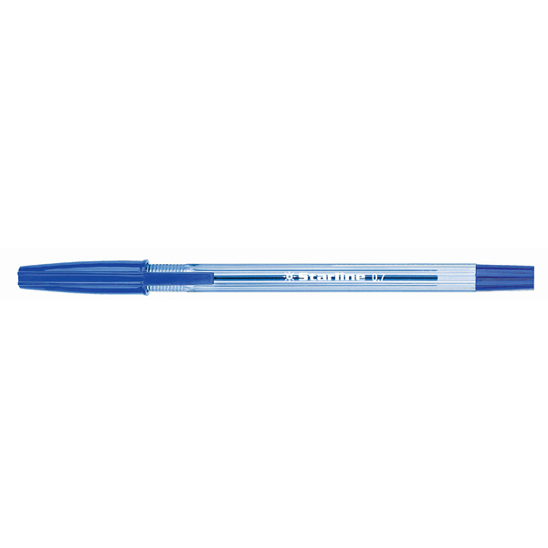 Penna a sfera con cappuccio  - punta fine 0,7mm - blu - Starline -  conf. 50 pezzi